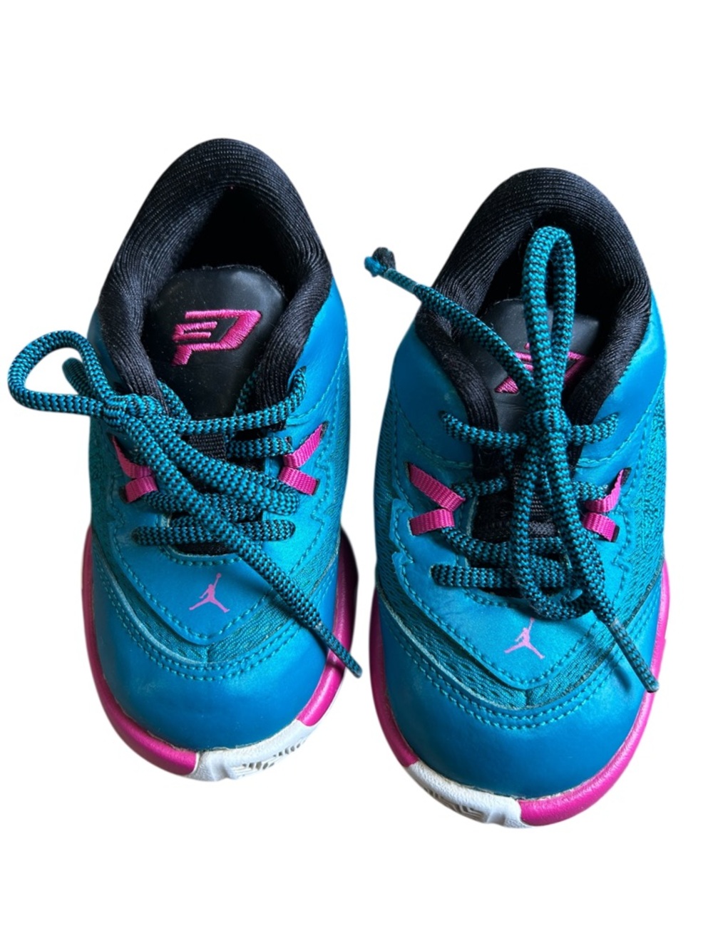 Nike Air Jordan Size 6C CP3 VIII 8 Teal Pink Black Toddler Baby‎ Shoes